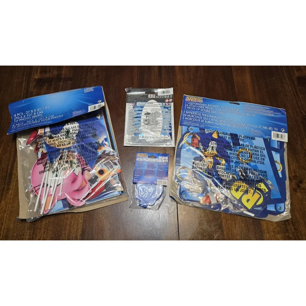 Sonic The Hedgehog Birthday Decor Pack Balloons Banner Candle Sign